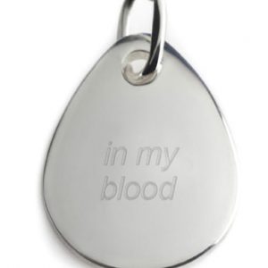 IN MY BLOOD  silver pendant